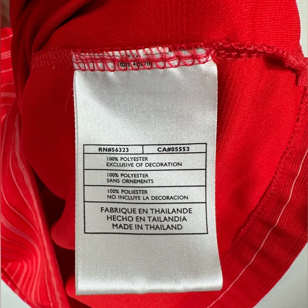 Nike Gold Fit Dry Red Stripe Short Sleeve‎ Polo Medium